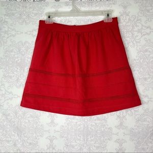 J CREW factory stretchy mini swing skirt size 6